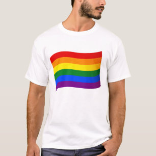 Camiseta Rainbow Flag Orgulho gay LGBT Love is Love LGBTQ