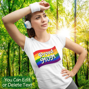 Camiseta Rainbow Flag Orud Mãe PFLAG orgulhosa mãe LGBTQ