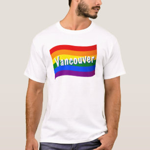 Camiseta Rainbow Flag Vancouver Canadá Orgulho gay LGBT LGB