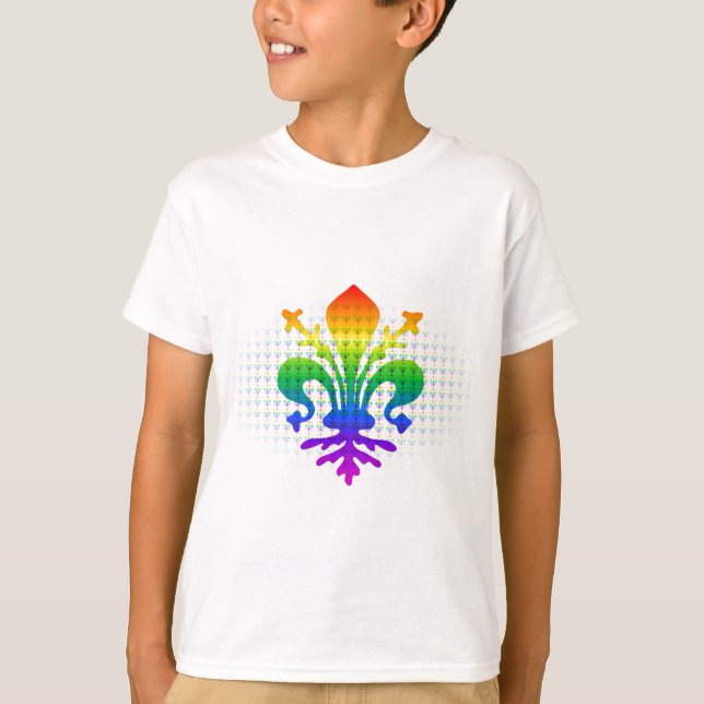 Camiseta Rainbow Fleur-de-lis (Frente)