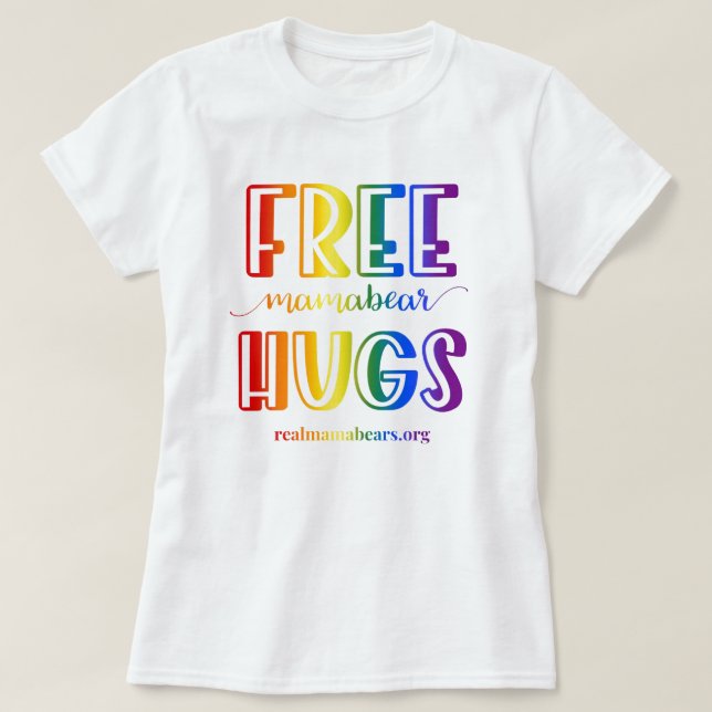 Camiseta Rainbow Free Hugs (Frente do Design)