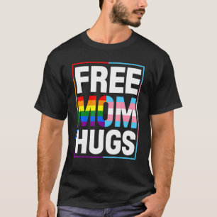 Camiseta Rainbow Free Mamãe Abraça Lgbb Gay Lésbica Orgulho
