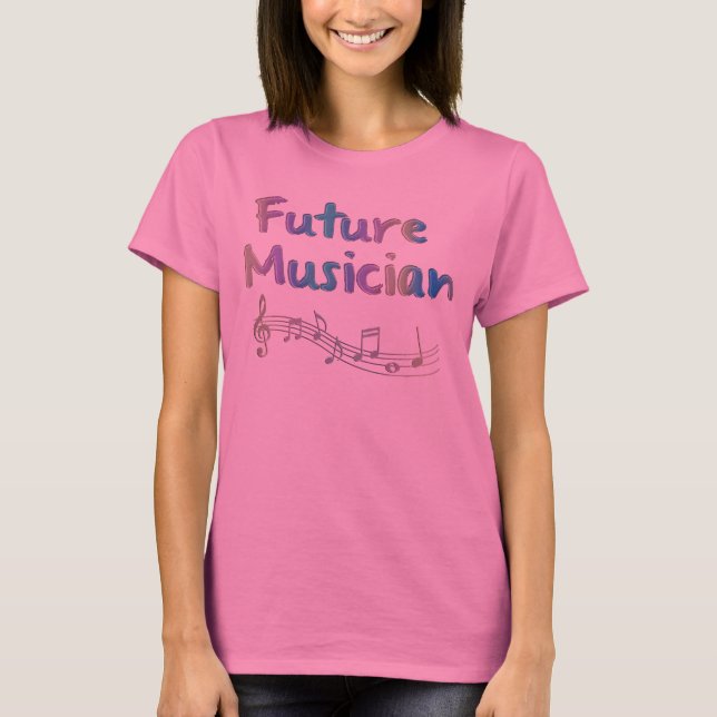 Camiseta Rainbow Future Musical Notes Maternity T (Frente)