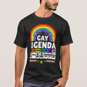 Camiseta Rainbow Gay Agenda Orgulho Amor Agenda Feminista L