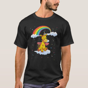 Camiseta Rainbow Girafficorn Fantasy África Animal Giraffe