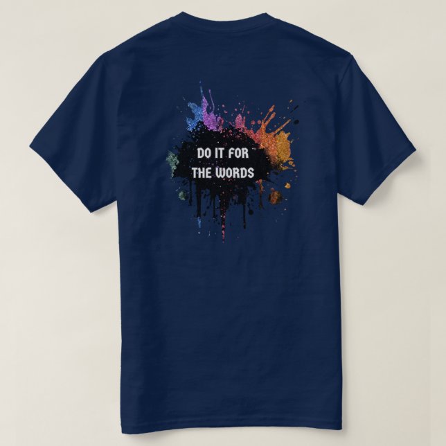 Camiseta Rainbow Glitter Drops For the Words Shirts (Verso do Design)