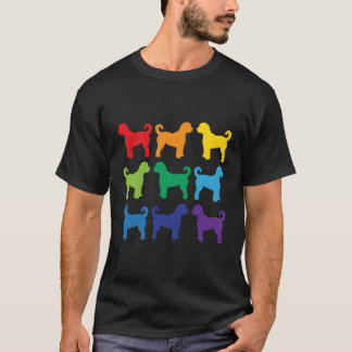 Camiseta Rainbow Goldendoodles Mãe Pai Irmã Diversão G