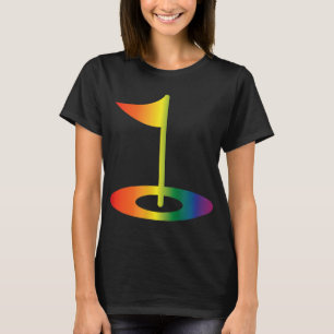 Camiseta Rainbow Golf Flag Funny Golfing Prid Rainbow Golf