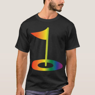 Camiseta Rainbow Golf Flag Funny Golfing Prid Rainbow Golf