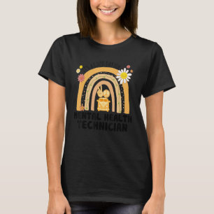 Camiseta Rainbow Groovy Peace Mental Health Technician Vint
