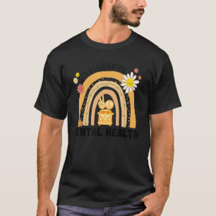 Camiseta Rainbow Groovy Peace Mental Health Vintage