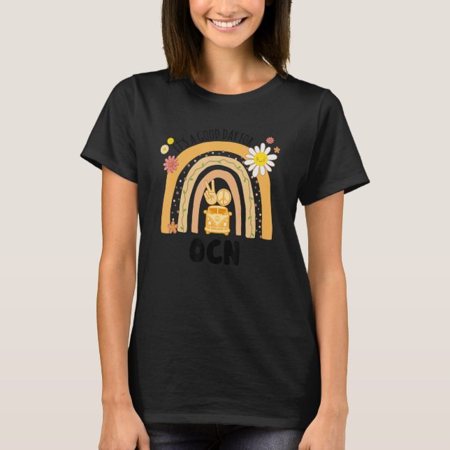 Camiseta Rainbow Groovy Peace OCN Vintage (Frente)