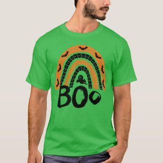 Camiseta Rainbow Halloween Boo vintage