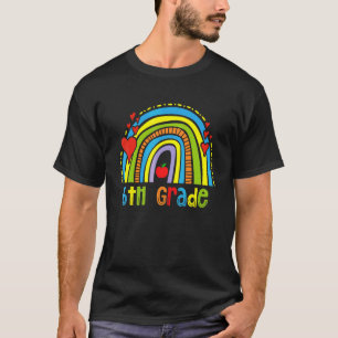 Camiseta Rainbow Happy Day Of School 2022 6 Grade Te