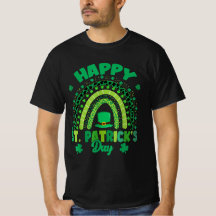 Rainbow Happy Dia de São Patrício Shamrock Leprech