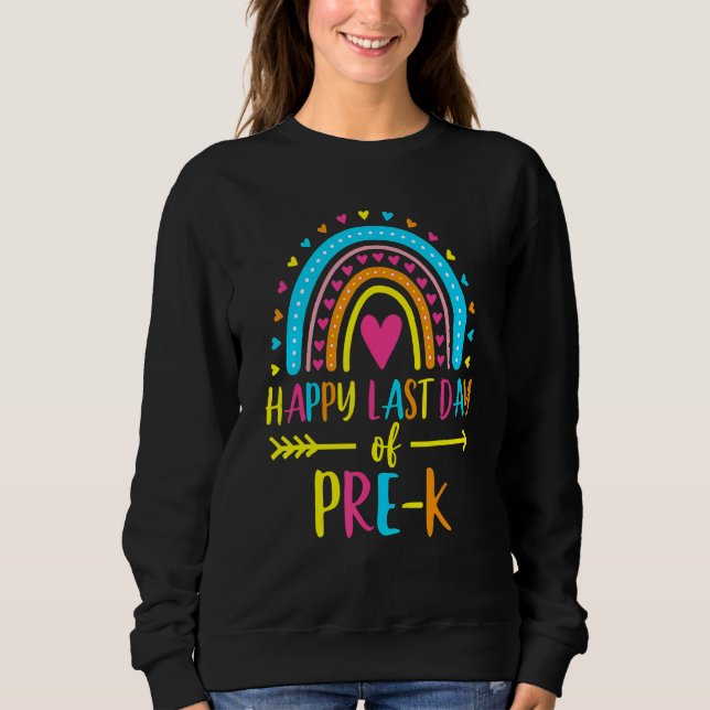 Camiseta Rainbow Happy No Dia Passado Da Professora Do Pré  (Frente)