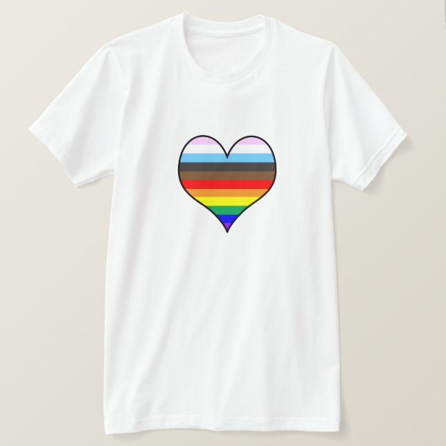 Camiseta Rainbow Heart (Frente do Design)