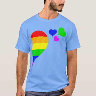 Camiseta Rainbow Heart LGB Gay LGBT Casal LGBQ Valentin