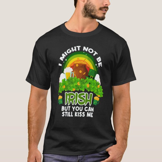Camiseta Rainbow I Might Not Be Irish But You Can Still Kis (Frente)