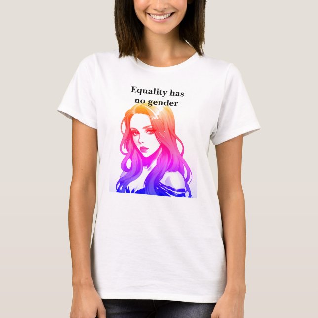 Camiseta Rainbow Igualdade Não Tem Gênero (Frente)