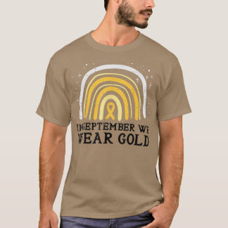 Camiseta Rainbow In September We Wear Gold Childhood Cancer
