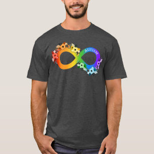 Camiseta Rainbow Infinity ADHD Autism Fighter Autism Awaren