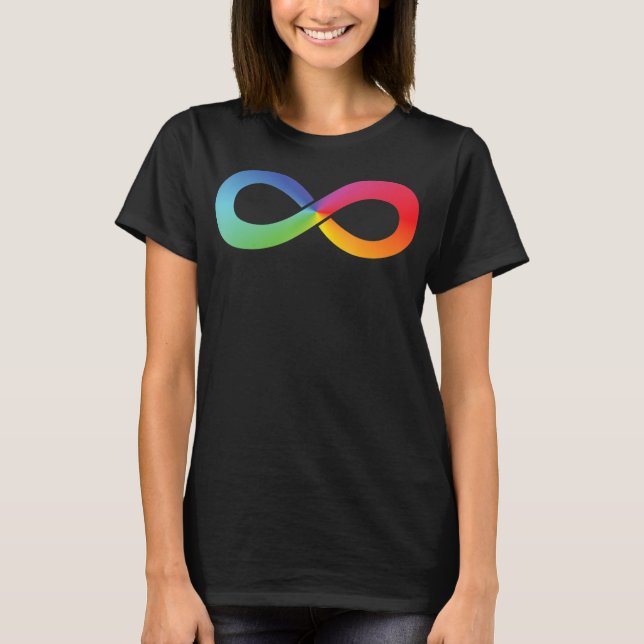 Camiseta Rainbow Infinity Love Autism Neurodiversity (Frente)
