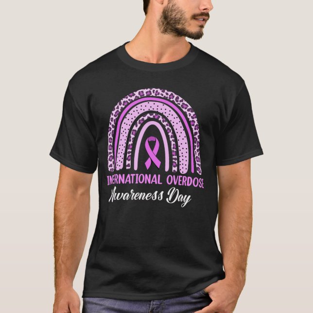Camiseta Rainbow International Overdose Awareness Day Purpl (Frente)