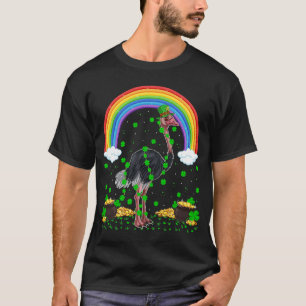 Camiseta Rainbow Irish Shamrock Ostrich Bird Rua D de Patri