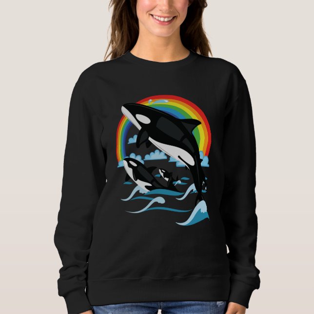 Camiseta Rainbow & Jumping Orca Killer Whale (Frente)