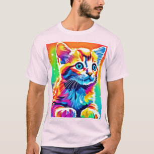 Camiseta Rainbow Kitten Dreams