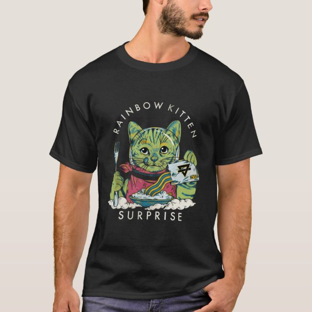 Camiseta Rainbow Kitten Surpresa (Frente)