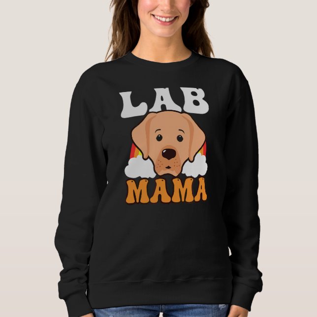 Camiseta Rainbow Lab Mama Lab Mãe (Frente)