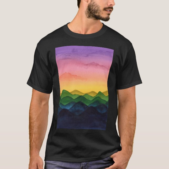 Camiseta Rainbow Landscape Scene Active (Frente)