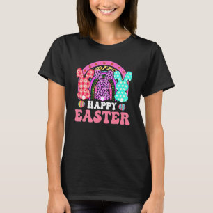Camiseta Rainbow Lepard Bunny Rabbit Palm Domingo Feliz Eas