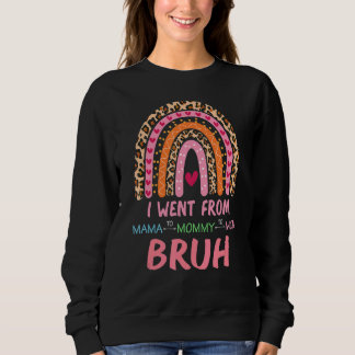 Camiseta Rainbow Lepard Mama Mamãe Mãe Bruh Mulheres Feliz