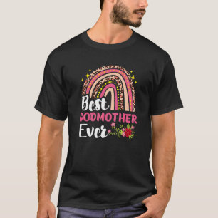 Camiseta Rainbow Lepard Melhor Madrinha Dia de as mães