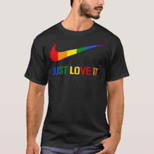 Camiseta Rainbow Lésbian Orgulho gay Lgbbb Apenas Adora Sua