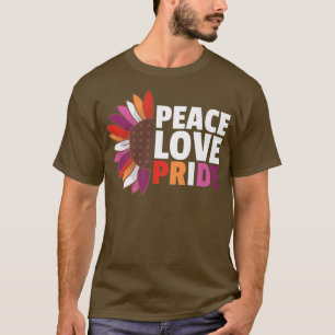 Camiseta Rainbow Lésbica Flag Pride Lgbtq Sunflower Premium