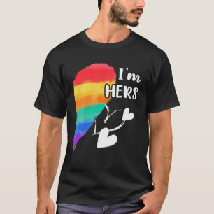Camiseta Rainbow LGBT Heart I's For Casal, Lesbi