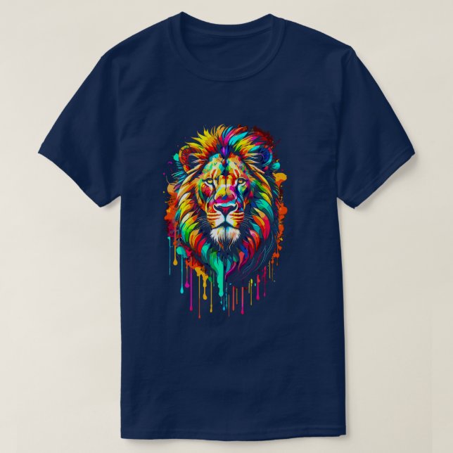 Camiseta Rainbow Lion Pride (Frente do Design)
