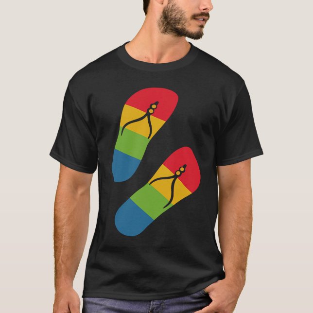 Camiseta Rainbow Love Flip Flop Sandals (Frente)