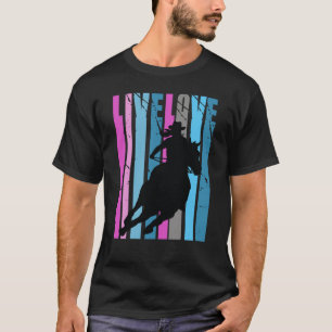 Camiseta Rainbow Love Rodeo Barrel Racer Racer Women