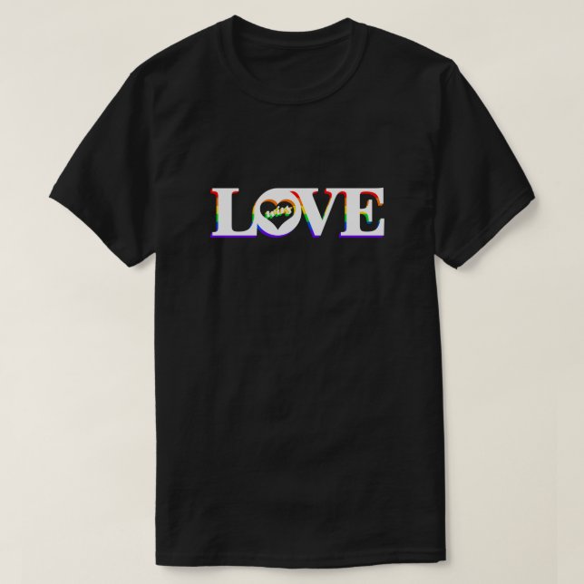 Camiseta Rainbow Love vence (Frente do Design)