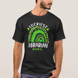 Camiseta Rainbow Luckest Librarian Eternamente Engraçado S