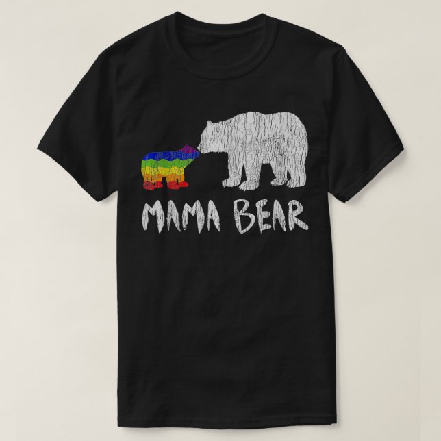 Camiseta Rainbow Mama Bear Sempre Para Sempre Apaixonar Org (Frente do Design)