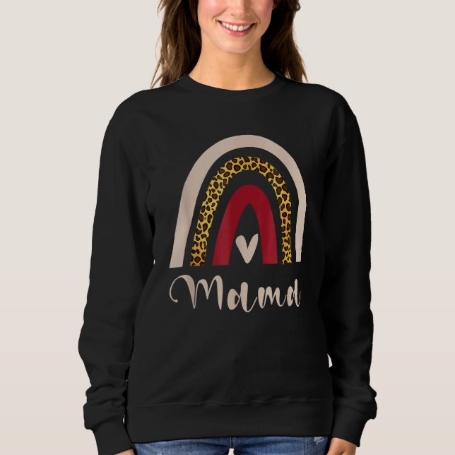 Camiseta Rainbow Mama Leopard Boho Style (Frente)