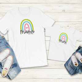 Camiseta Rainbow Mama Mini Correspondente Personalizável