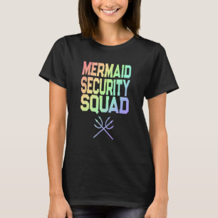 Camiseta Rainbow Mermaid Security Squad Merman Halloween Co