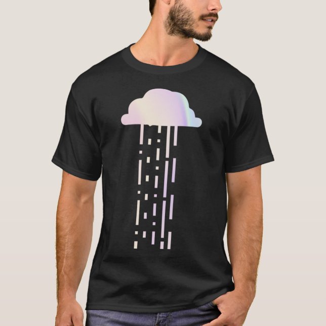 Camiseta Rainbow Minimalista Minimalista Raincloud Classic  (Frente)